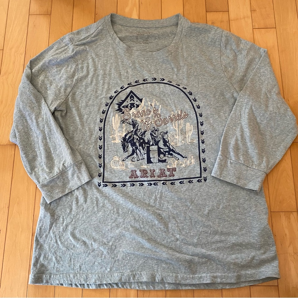 Ariat Bronc’s & Barrels 3/4 Sleeve T-Shirt